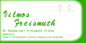 vilmos freismuth business card